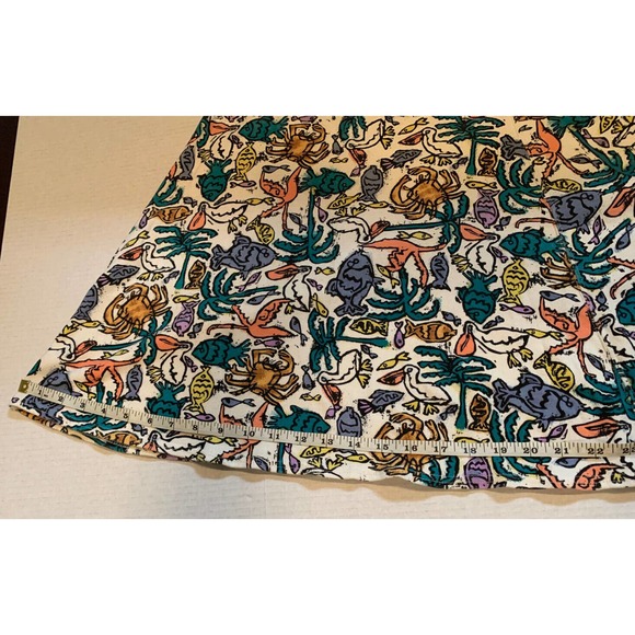Vintage Sweater Bee by Banff M Medium Sealife Print Cotton Midi Skirt - Picture 11 of 14